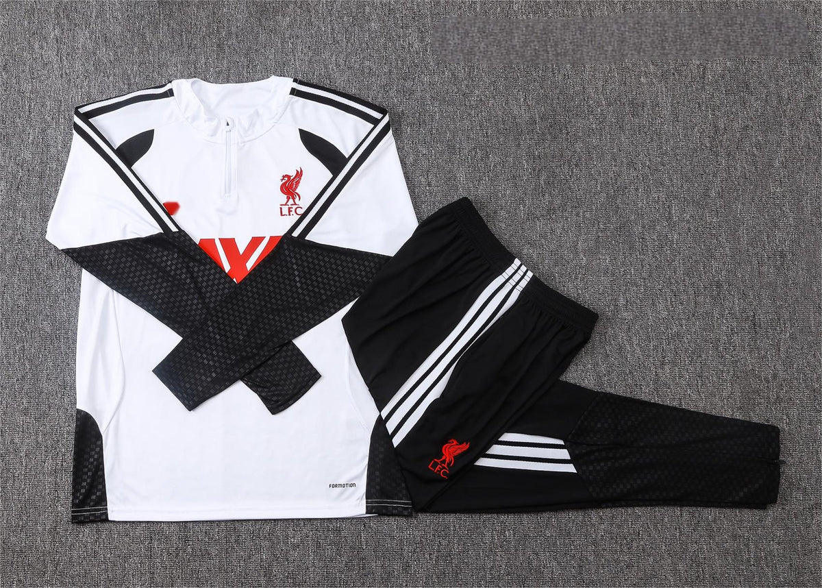 2026-27 Liverpool White Half Zip Training Suit Adults Or Children