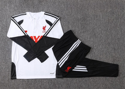 2026-27 Liverpool White Half Zip Training Suit Adults Or Children