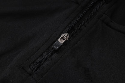 2026 Spain Black 2-star Half Zip Training Suit Adults Or Children