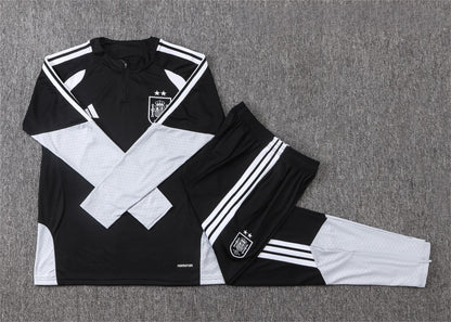 2026 Spain Black 2-star Half Zip Training Suit Adults Or Children