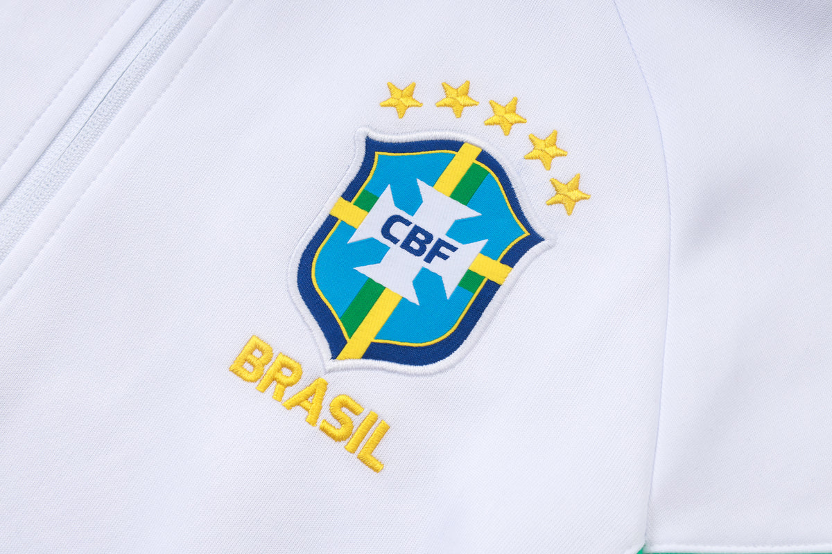 2026 Brazil White Full Zip Training Suit Adults Or Children