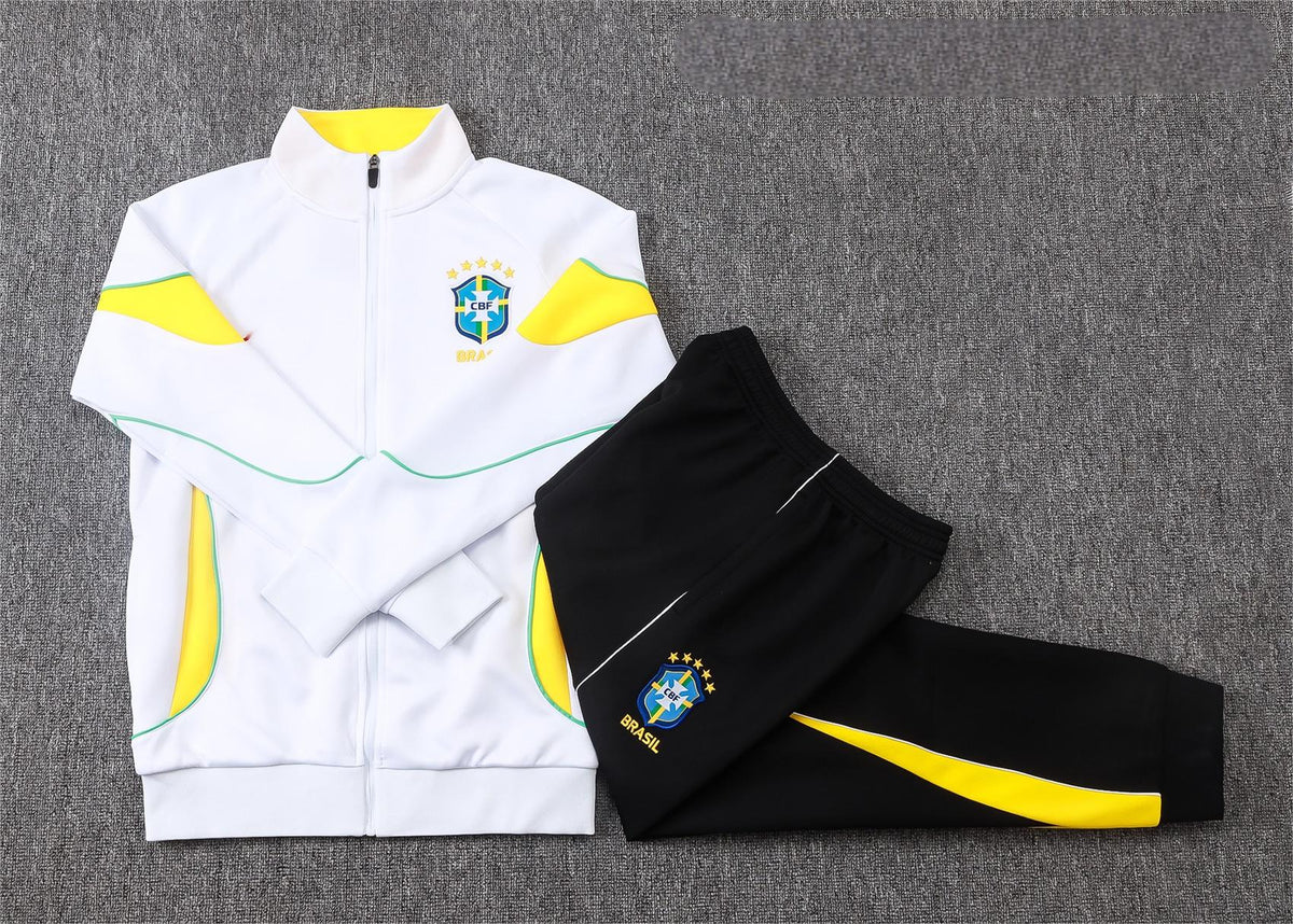 2026 Brazil White Full Zip Training Suit Adults Or Children