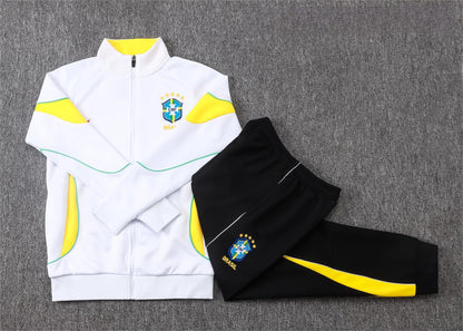 2026 Brazil White Full Zip Training Suit Adults Or Children