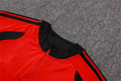 2026-27 Manchester United Red Half Zip Training Suit Adults Or Children