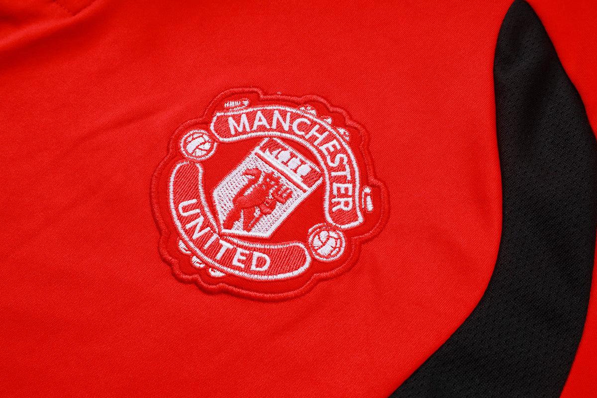 2026-27 Manchester United Red Half Zip Training Suit Adults Or Children