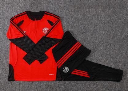 2026-27 Manchester United Red Half Zip Training Suit Adults Or Children