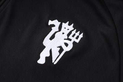 2026-27 Manchester United Black Half Zip Training Suit Adults Or Children