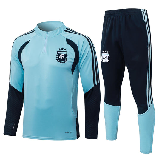 2026 Argentina Sky Blue Half Zip Training Suit Adults Or Children