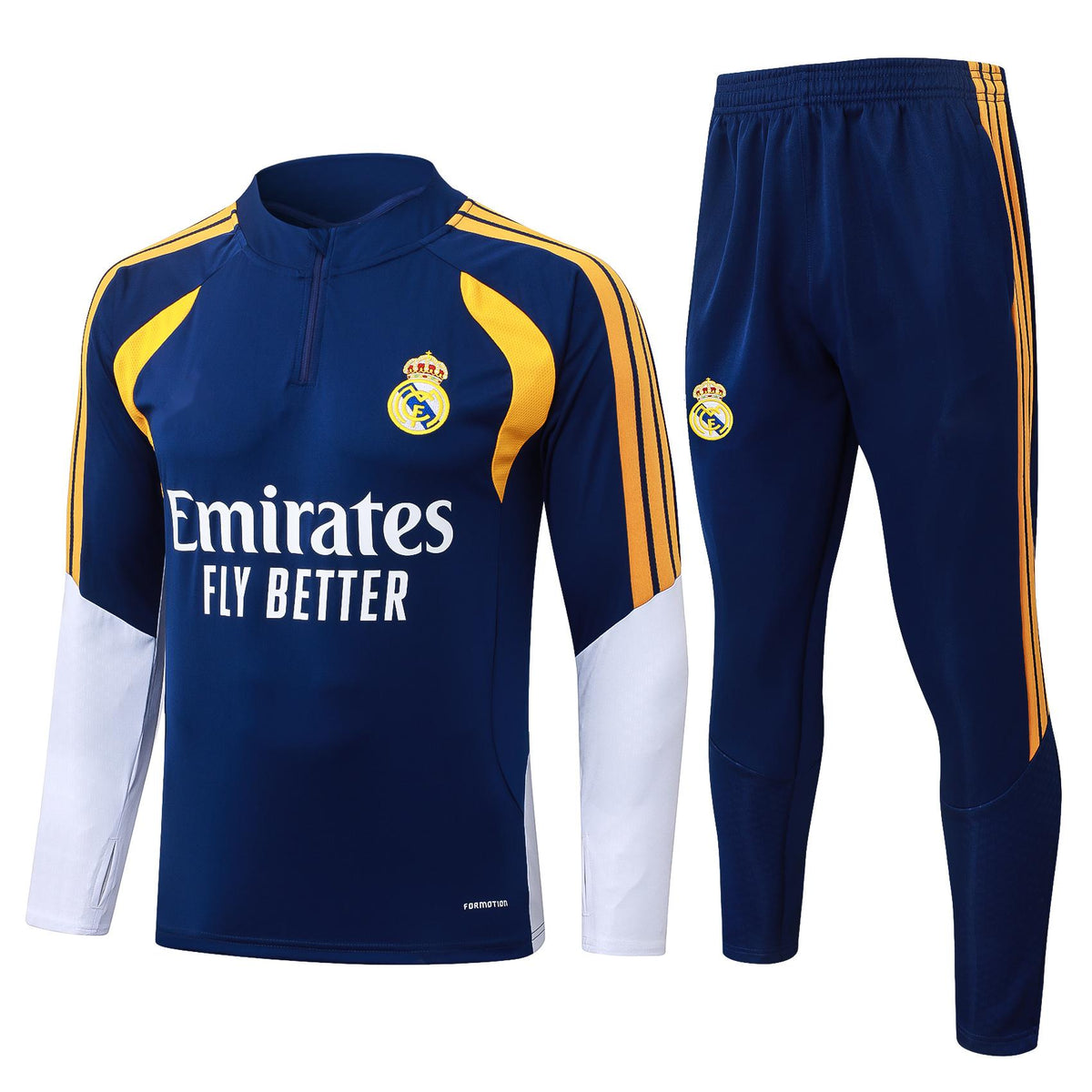 2026-27 Real Madrid Royal Blue Half Zip Training Suit Adults Or Children