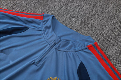 2026-27 Bayern Munich Half Zip Blue Training Suit Adults Or Children