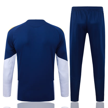 2026-27 Real Madrid Royal Blue Half Zip Training Suit Adults Or Children