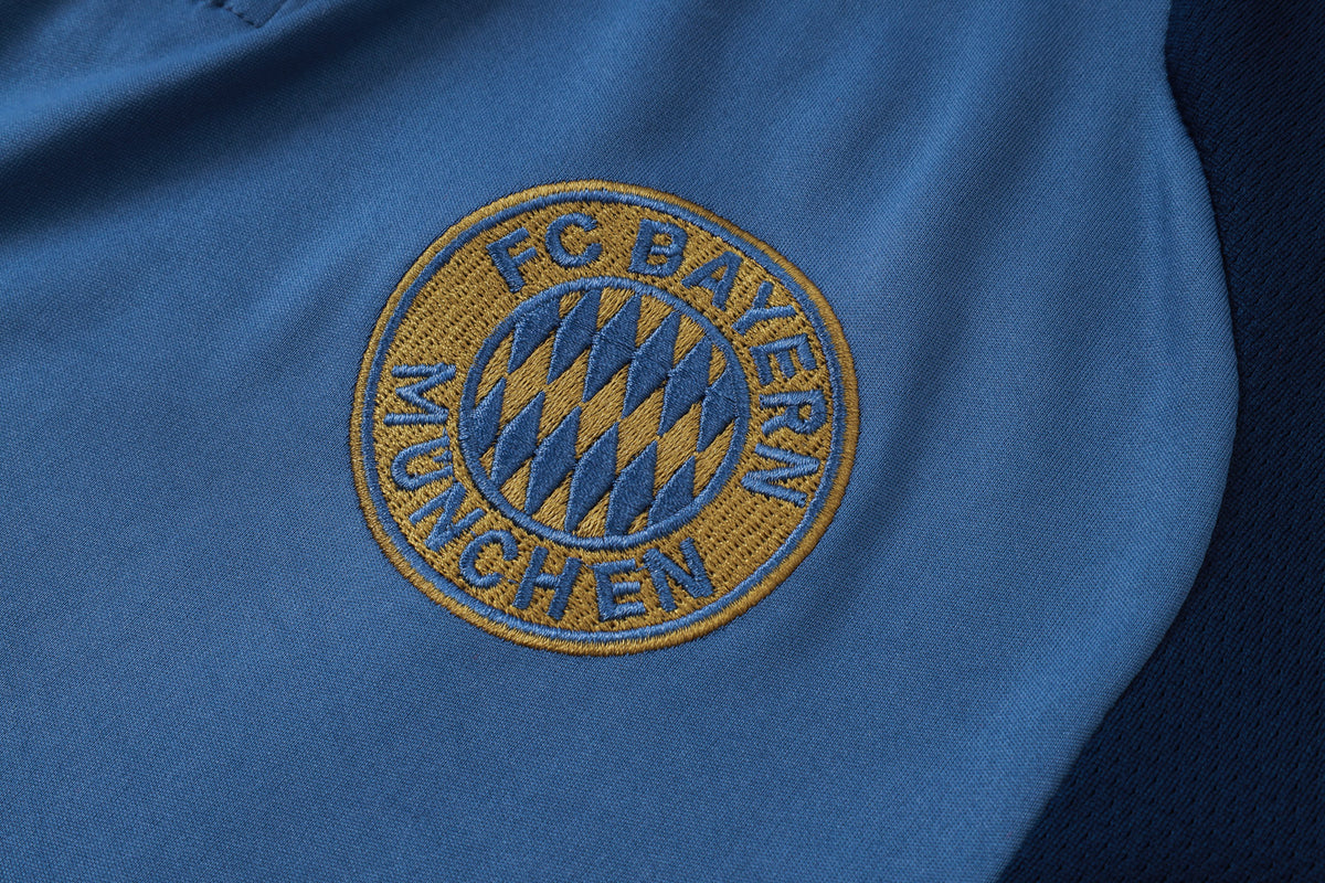2026-27 Bayern Munich Half Zip Blue Training Suit Adults Or Children