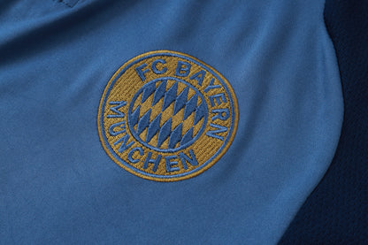 2026-27 Bayern Munich Half Zip Blue Training Suit Adults Or Children