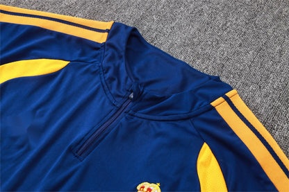 2026-27 Real Madrid Royal Blue Half Zip Training Suit Adults Or Children