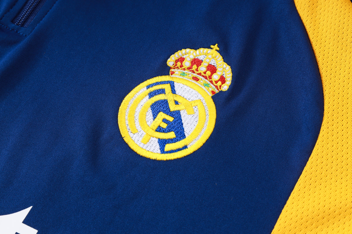 2026-27 Real Madrid Royal Blue Half Zip Training Suit Adults Or Children