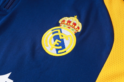2026-27 Real Madrid Royal Blue Half Zip Training Suit Adults Or Children