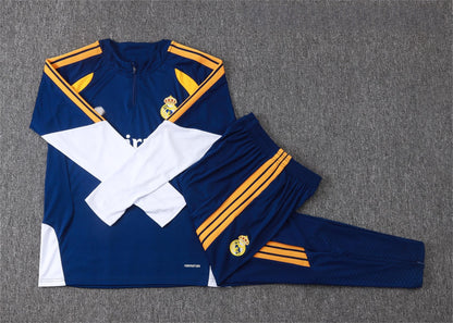2026-27 Real Madrid Royal Blue Half Zip Training Suit Adults Or Children