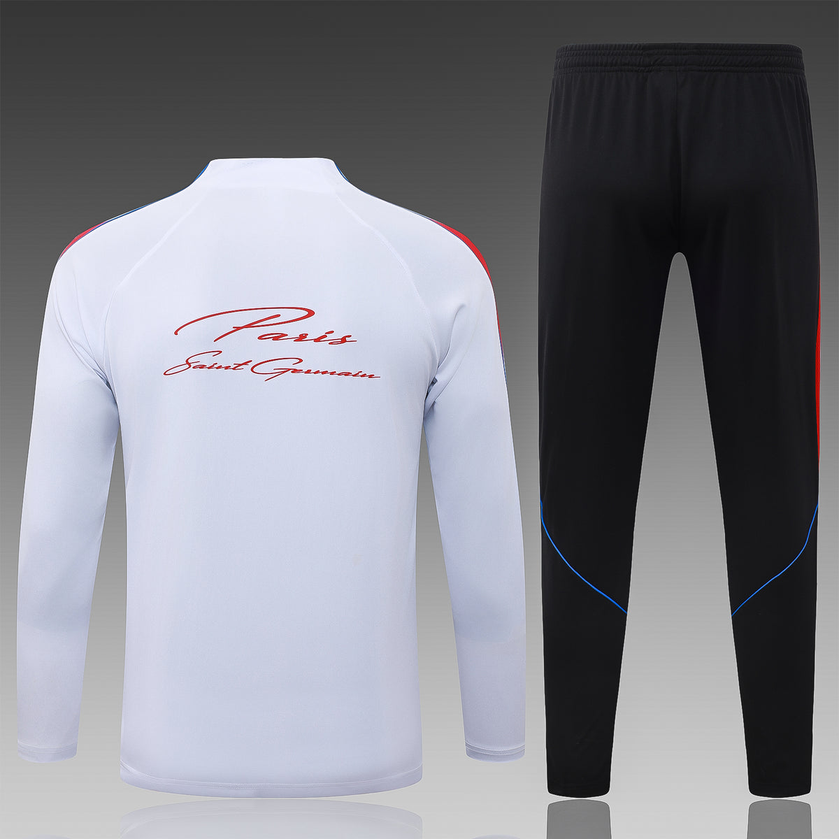 2026-27 Paris White Red Half Zip Training Suit Adults Or Children