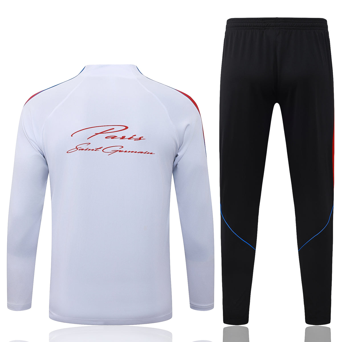 2026-27 Paris White Red Half Zip Training Suit Adults Or Children
