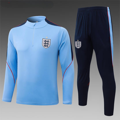 2026 England Light Blue Half Zip Training Suit Adults Or Children