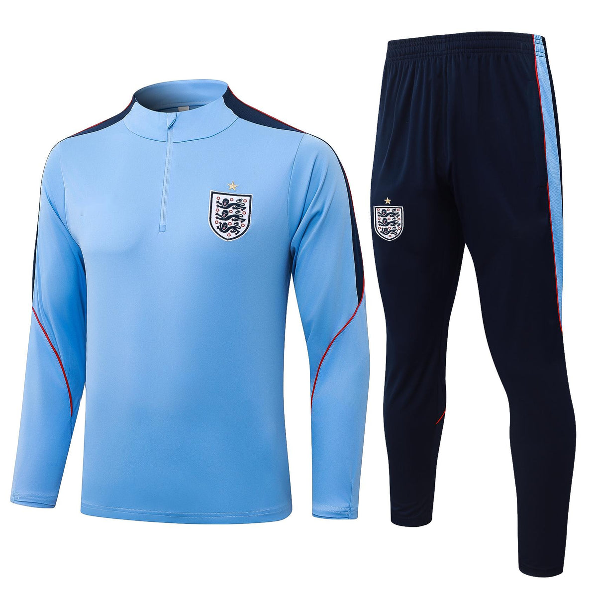 2026 England Light Blue Half Zip Training Suit Adults Or Children