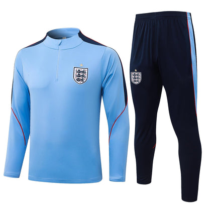 2026 England Light Blue Half Zip Training Suit Adults Or Children
