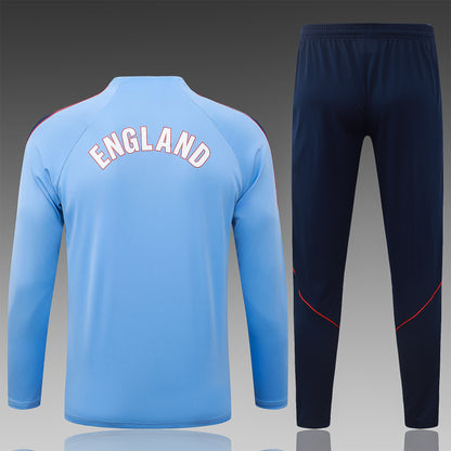 2026 England Light Blue Half Zip Training Suit Adults Or Children