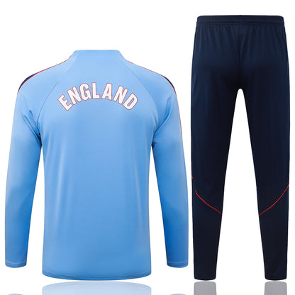 2026 England Light Blue Half Zip Training Suit Adults Or Children
