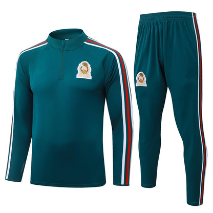 2026 Mexico Dark Green Half Zip Training Suit Adults Or Children