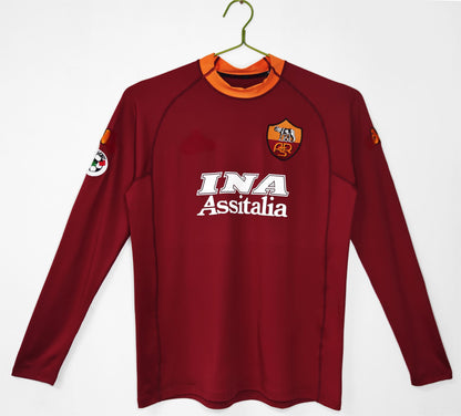 2001-02 Roma Retro Long Sleeve S-2XL
