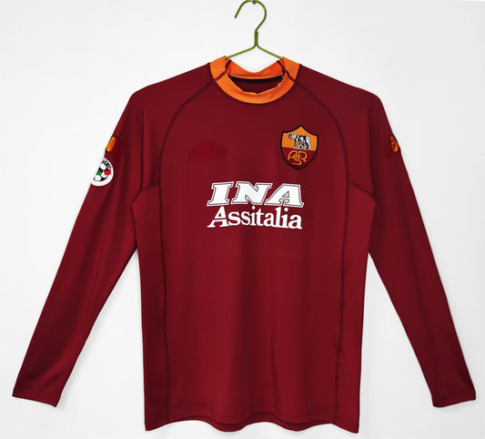2001-02 Roma Retro Long Sleeve S-2XL