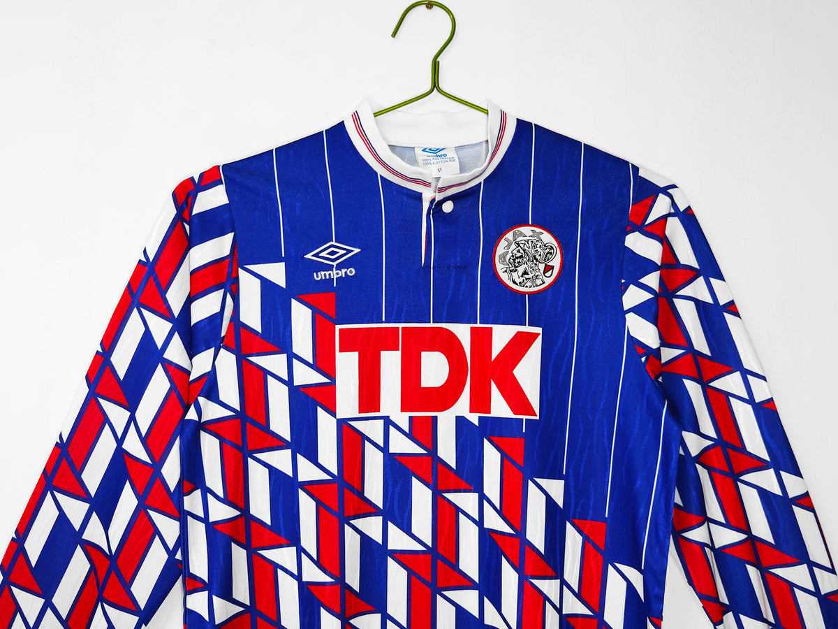 1989-90 Ajax Away Retro Long Sleeve S-2XL