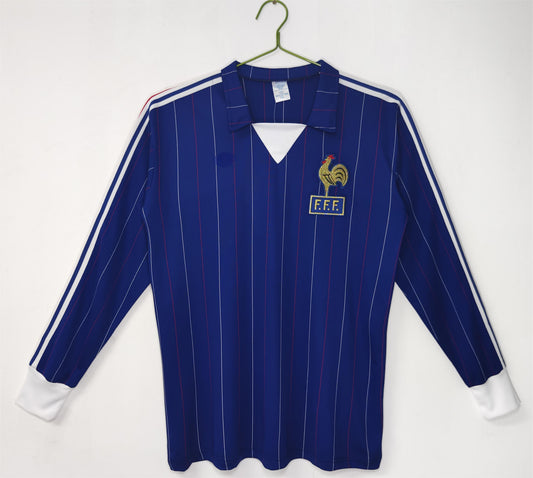 1980-82 France Home Retro Long Sleeve S-2XL