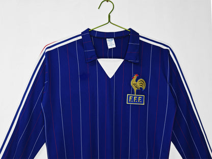 1980-82 France Home Retro Long Sleeve S-2XL