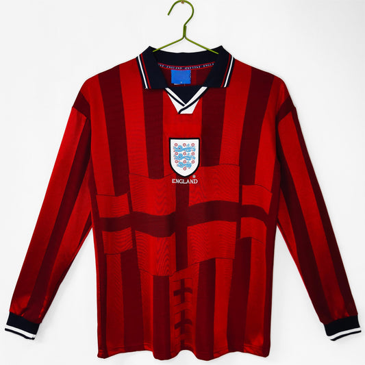 1998 England Away Retro Long Sleeve S-2XL