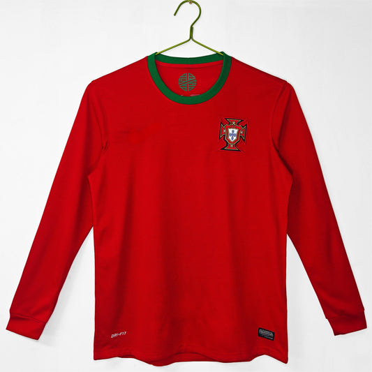 2012 Portugal Home Retro Long Sleeve S-2XL