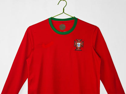 2012 Portugal Home Retro Long Sleeve S-2XL