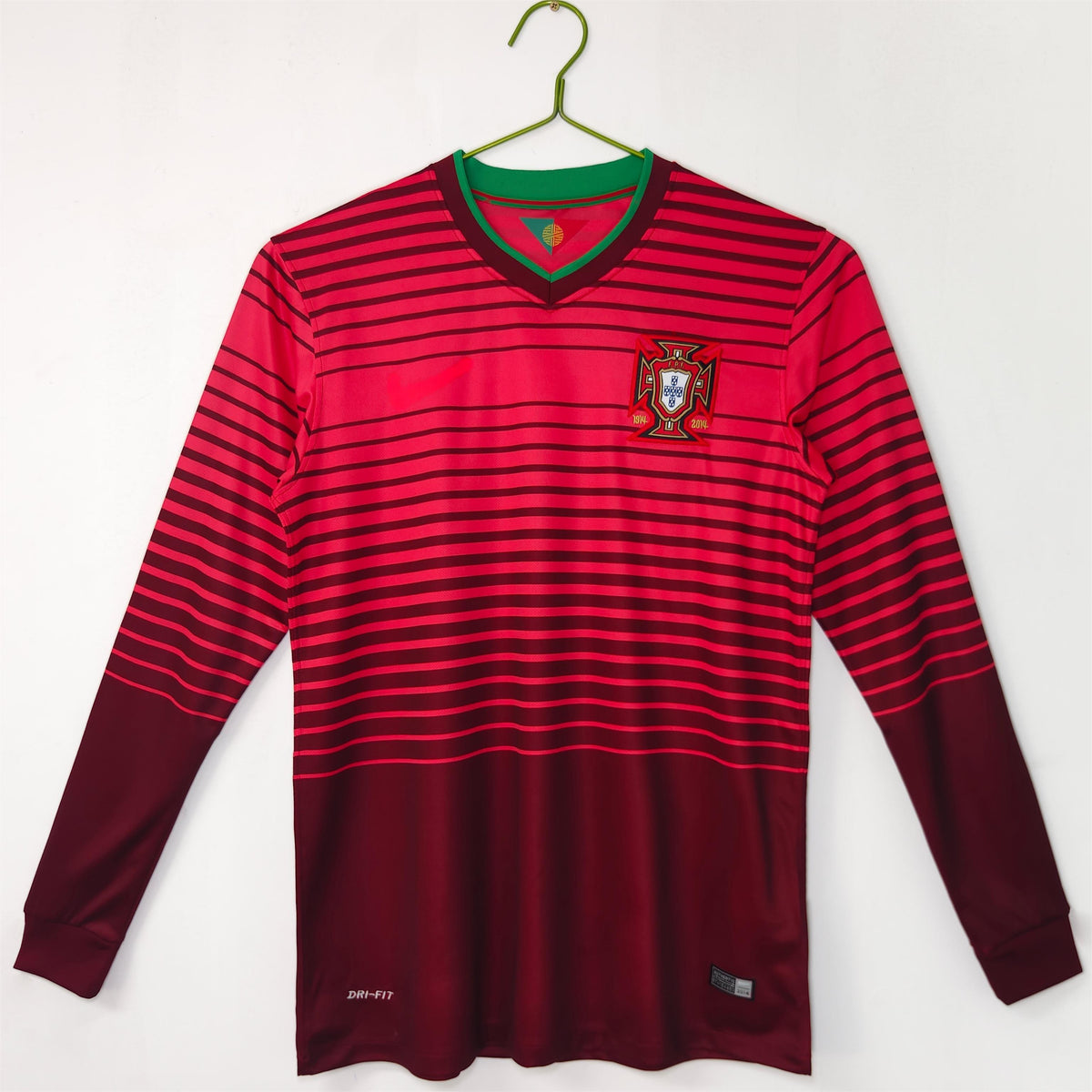 2014 Portugal Home Retro Long Sleeve S-2XL