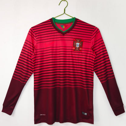 2014 Portugal Home Retro Long Sleeve S-2XL