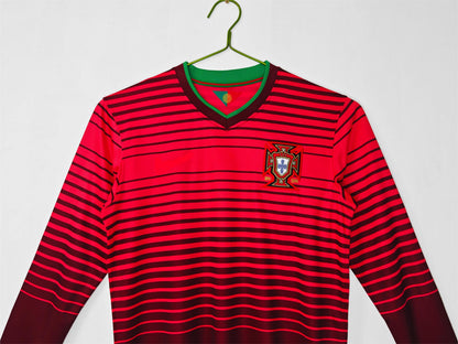 2014 Portugal Home Retro Long Sleeve S-2XL