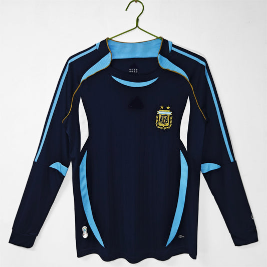 2006 Argentina Away Retro Long Sleeve S-2XL