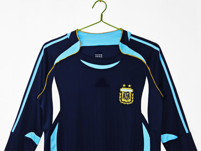 2006 Argentina Away Retro Long Sleeve S-2XL