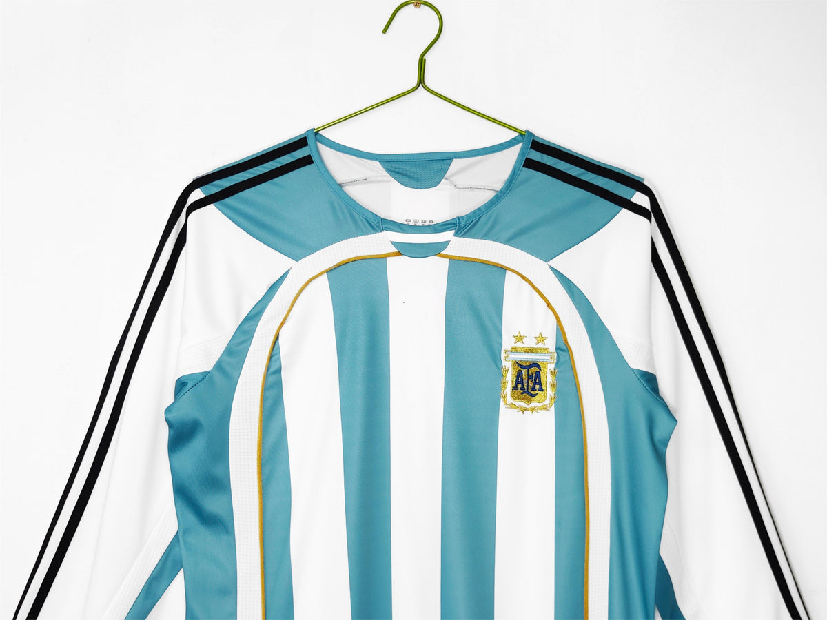 2006 Argentina Home Retro Long Sleeve S-2XL