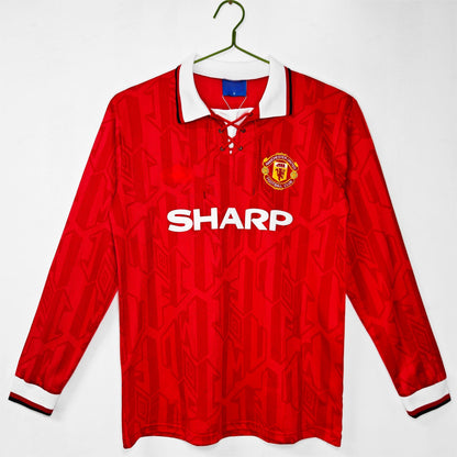 1992-94 Manchester United Home Retro Long Sleeve S-2XL