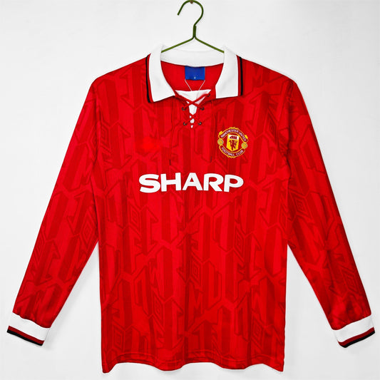 1992-94 Manchester United Home Retro Long Sleeve S-2XL