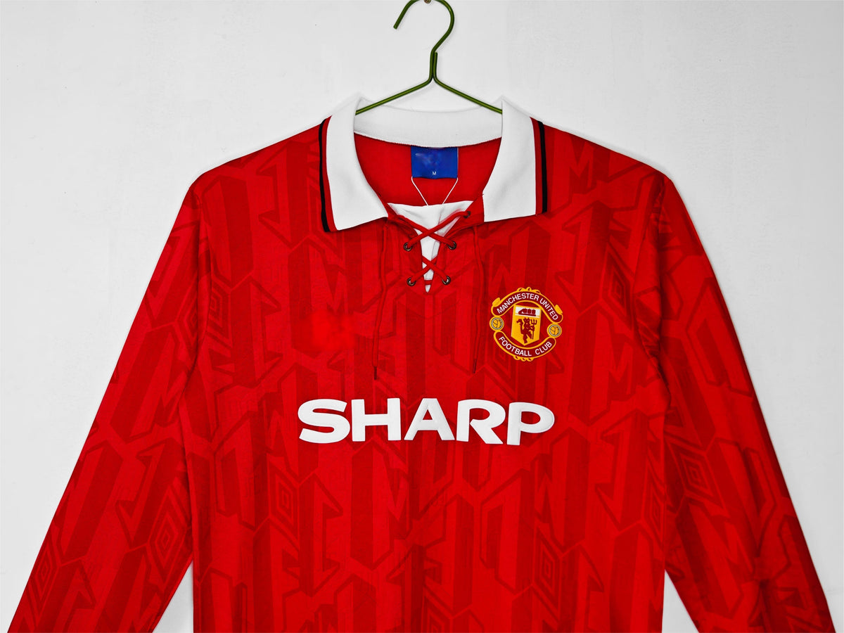 1992-94 Manchester United Home Retro Long Sleeve S-2XL