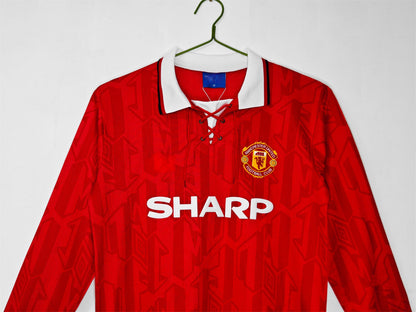 1992-94 Manchester United Home Retro Long Sleeve S-2XL