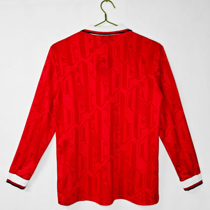 1992-94 Manchester United Home Retro Long Sleeve S-2XL