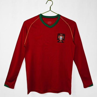 2006 Portugal Home Retro Long Sleeve S-2XL