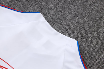 2026-27 Paris White Red Half Zip Training Suit Adults Or Children
